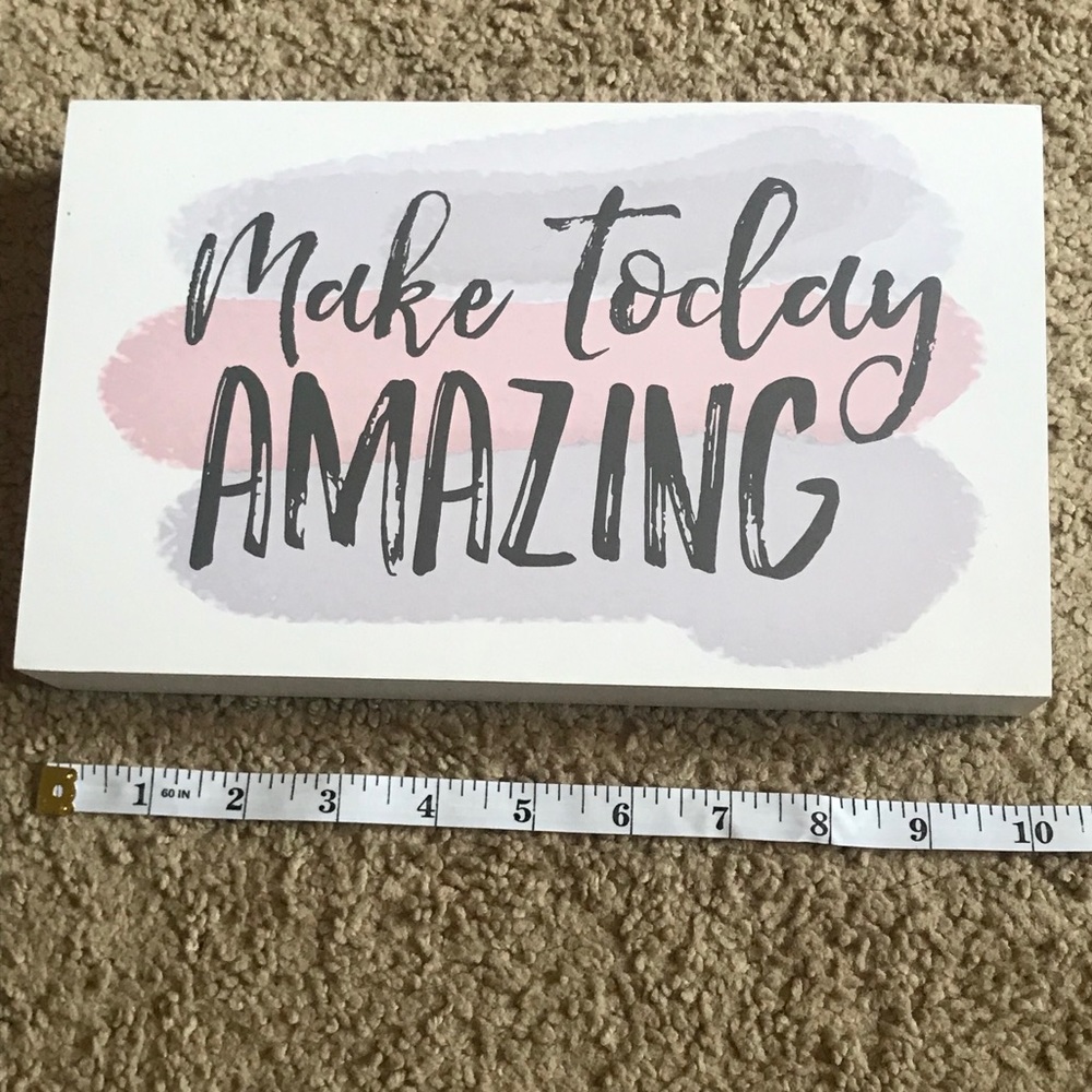 ✔️Pink & Purple “Make Today Amazing” sign